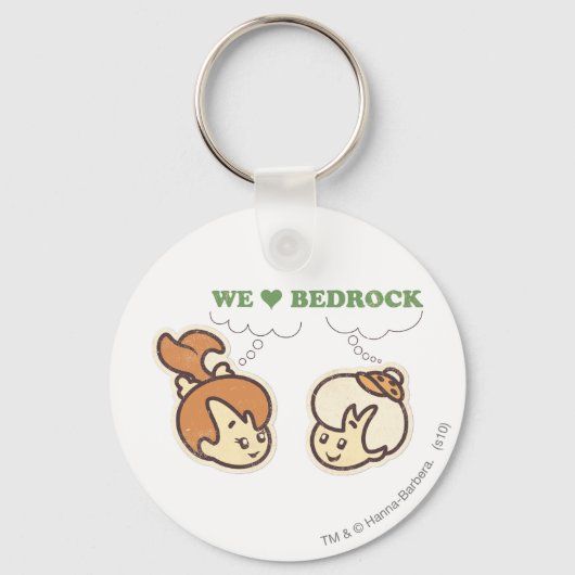 Porte-clés PEBBLES™ et Bam Bam Love Bedrock (Recto)