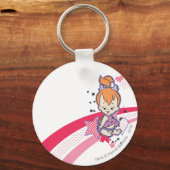 Porte-clés PEBBLES™ sur arc-en-ciel rose (Recto)