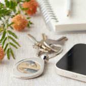 Porte-clés Pêche à la carpe peinture à l'eau douce (Côté )