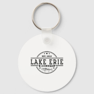 Porte-clés Pêche à la doré jaune inspirée vintage lac Érié