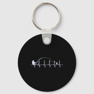 Porte-clés Pêche à la mouche Battement de coeur Poisson Pêche