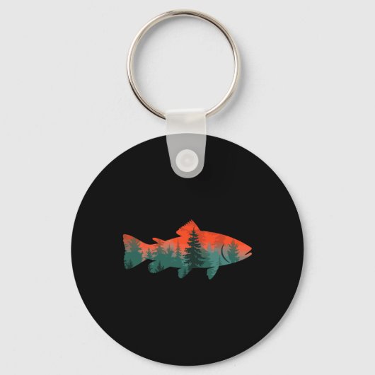 Porte-clés Pêche à la mouche Pêcheur Nature (Recto)