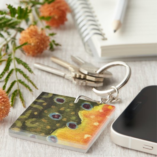 Porte-clés Pêche à la truite (Devant Droit)