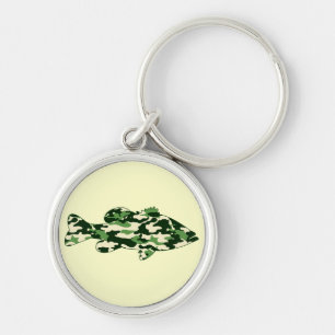 Porte-clés Pêche au bar verte de Camo