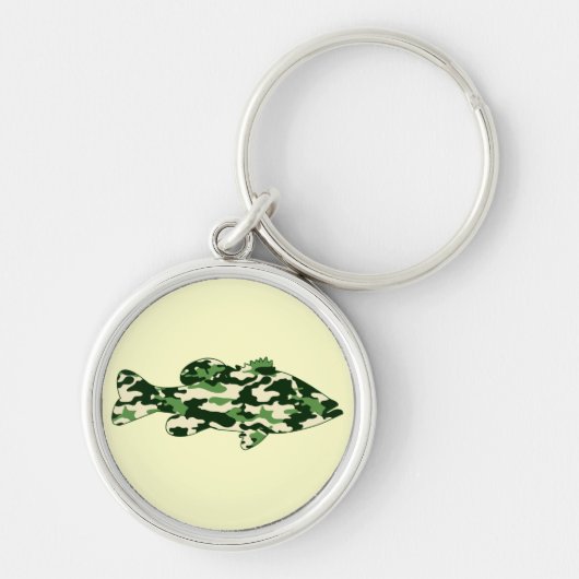 Porte-clés Pêche au bar verte de Camo (Devant)