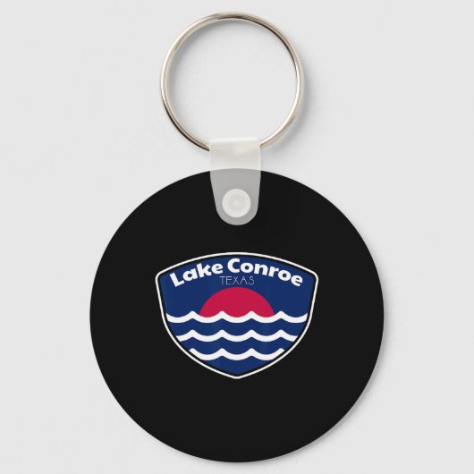 Porte-clés Pêche au lac Conroe Texas (Recto)