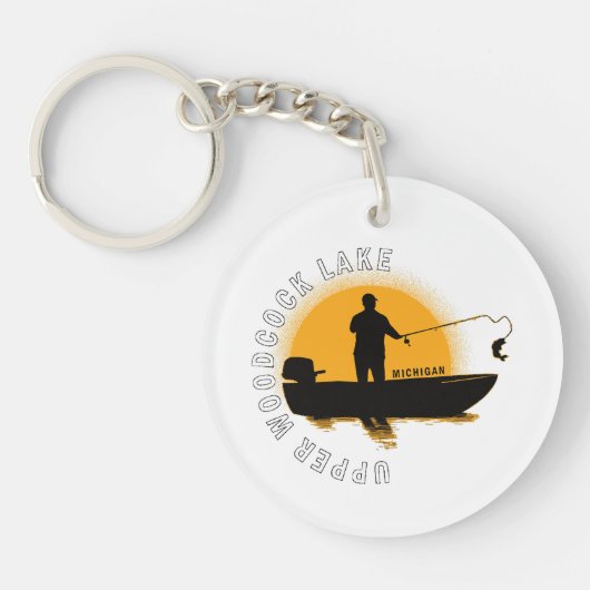 Porte-clés Pêche au lac Michigan (Devant)