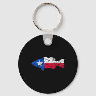 Porte-clés Pêche au petit bouche Texas Flag