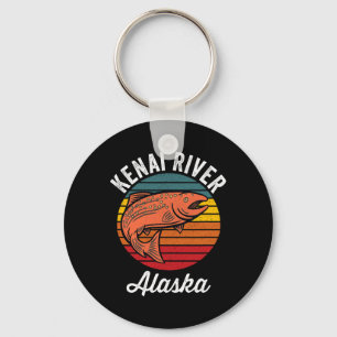Porte-clés Pêche au saumon de la rivière Kenai en Alaska