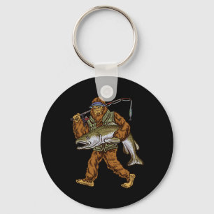Porte-clés Pêche au saumon royal chasse de la truite Bigfoot