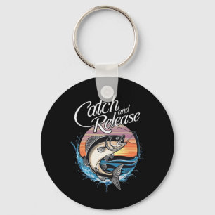 Porte-clés Pêche avec remise à l'eau Coucher de soleil Pêche
