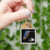 Porte-clés PÊCHE, Bleu électrique, Noir (main)