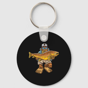 Porte-clés Pêche de la truite Brown Pêche de la truite Bigfoo