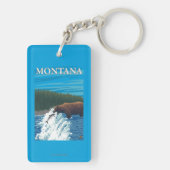Porte-clés Pêche d'ours en rivière - Montana (Dos)
