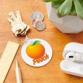 Porte-clés Pêche Fruit Rétro Orange