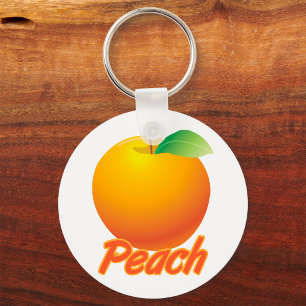 Porte-clés Pêche Fruit Rétro Orange