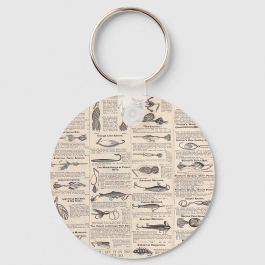 Porte-clés Pêche leures Publicité Pêcheur Art (Recto)