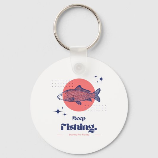 Porte-clés Pêche professionnelle Starling Continuez à pêcher (Recto)