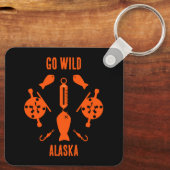 Porte-clés Pêche saumon Alaska (Verso)