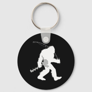 Porte-clés Pêche sur glace de Bigfoot Yéti avec foreuse A