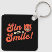 Porte-clés Pécher avec un Sourire (Dos)