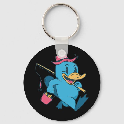 Porte-clés Pêcheur à bec noir (Recto)