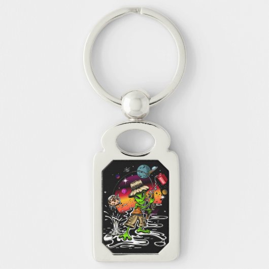 Porte-clés Pêcheur de l'espace (Devant)