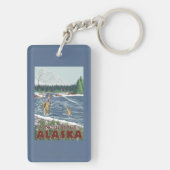 Porte-clés Pêcheur de mouche - Anchorage, Alaska (Dos)