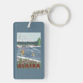 Porte-clés Pêcheur de mouche - Skagway, Alaska (Dos)