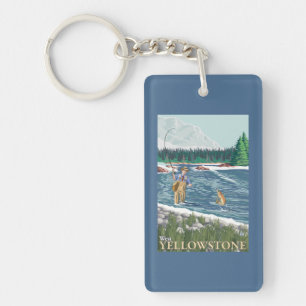 Porte-clés Pêcheur de mouche - Yellowstone occidental,