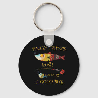 Porte-clés Pêcheur de Noël Joyeux Fishmas à tous les pêcheurs
