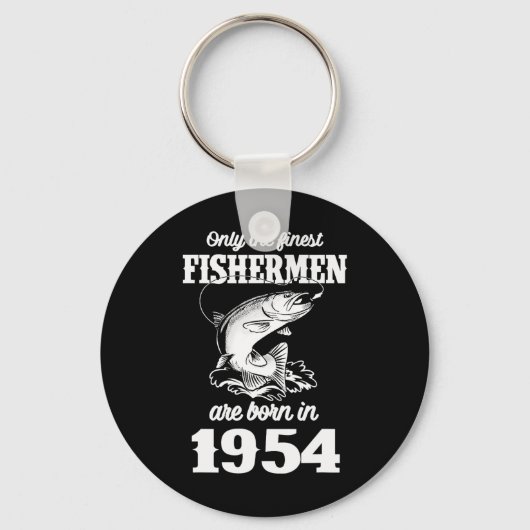Porte-clés Pêcheur de poisson âgé de 71 ans 1954 71e pêche (Recto)