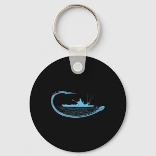 Porte-clés Pêcheur en kayak Graphique de crochet de pêche Kay