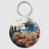 Porte-clés Pêcheurs à la Twilight ramassant des crabes (Recto)