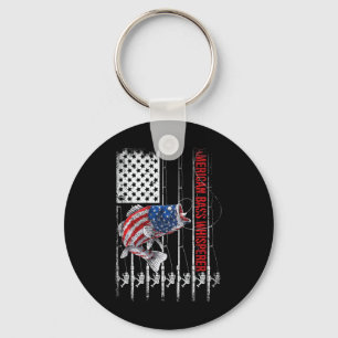 Porte-clés Pêcheurs patriotiques Américain B Pro Whisperer Pê