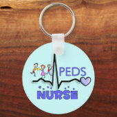 Porte-clés PEDS NURSE QRS Design T-shirts & cadeaux (Recto)