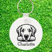 Porte-clés Peeking Labrador Puppy Personnalisé