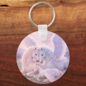 Porte-clés Pegasus Family – Soft Pastel Fantasy Canvas Art (Verso)