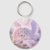 Porte-clés Pegasus Family – Soft Pastel Fantasy Canvas Art (Verso)