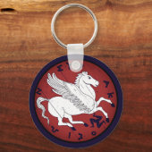 Porte-clés Pegasus, le cheval blanc ailé de la mythologie gre (Recto)