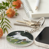 Porte-clés Peignez le cheval fonctionnant dans le domaine (Devant droit)