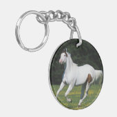 Porte-clés Peignez le cheval fonctionnant dans le domaine (Devant gauche)
