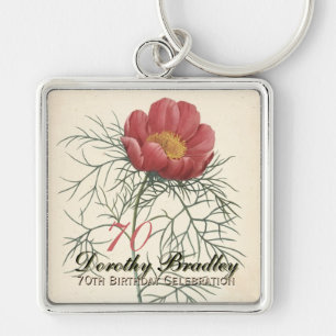 Porte-clés Peine botanique vintage 70e anniversaire MSqK