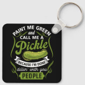 Porte-clés Peins-Moi Vert Et Appelle-Moi Une Boulette Parce Q (Dos)