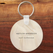 Porte-clés Peint Abstrait Naturel Élégant Neutre Simple (Recto)