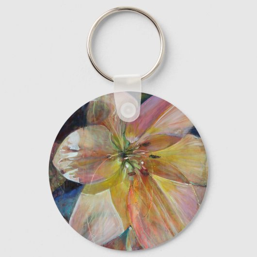 Porte-clés Peinture à fleurs "Translucide" (Verso)