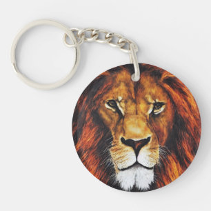 Porte-clés Peinture à l'huile 3d d'un lion