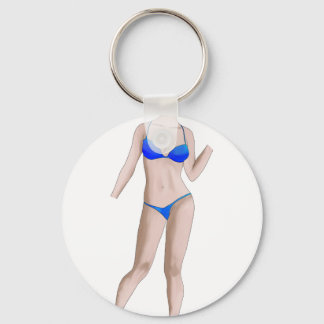 Porte-clés Peinture à l'huile de fille en bikini