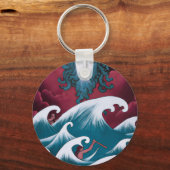 Porte-clés Peinture à l'huile de Neptune Crimson (Recto)