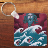 Porte-clés Peinture à l'huile de Neptune Crimson (Recto)